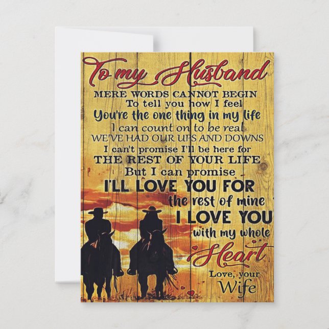 Invitation Convient À Mon Mari Cadeau | Don de devis d'amour (Devant)