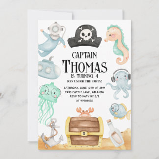 Invitation Convite Pirata, Convite De Aniversário Pirata