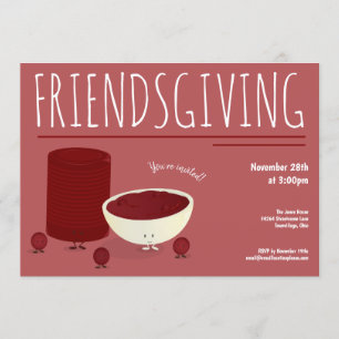 Invitation Convivial Sauce aux canneberges Thanksgiving Dîner