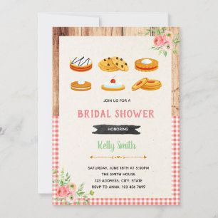 Invitation Cookie décorant l'invitation à la douche nuptiale