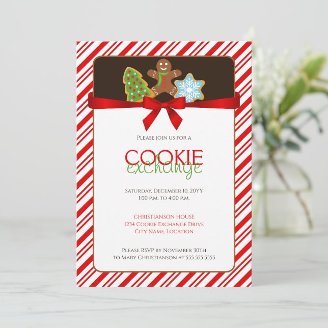 Invitation Cookie Exchange Party (Debout devant)