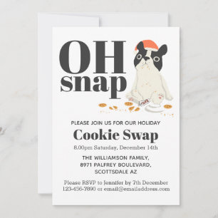 Invitation Cookie Swap Cute Puppy et Cookies