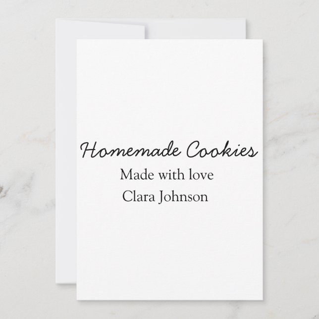 Invitation Cookiers faits maison ajouter votre nom de texte j (Devant)