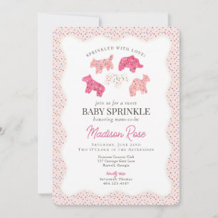 Invitation Cookies animaux congelés Doux Baby Sprinkle