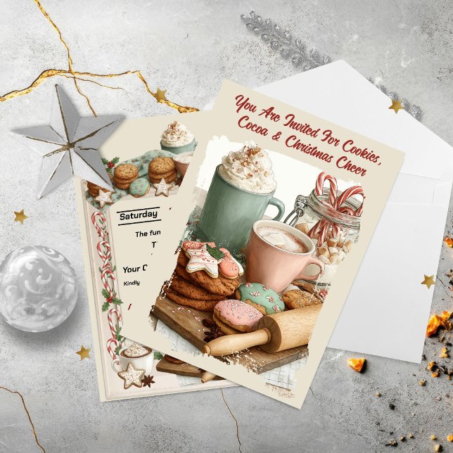 Invitation Cookies, Cocoa et Joie de Noël (Créateur téléchargé)