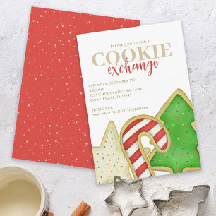Invitation Cookies de Noël Whimsical Sweet Holiday Plaisant