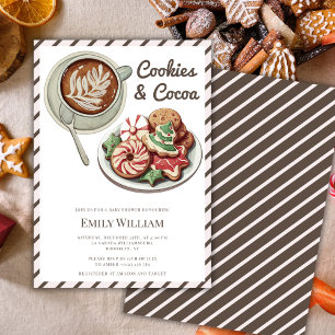 Invitation Cookies et cacao Baby shower chaleureux et cosy
