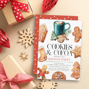 Invitation Cookies et cacao Fête de Noël
