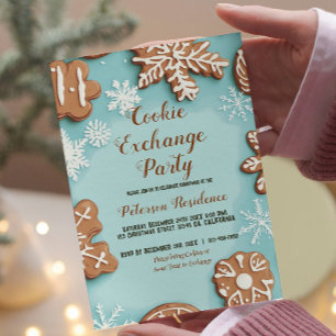 Invitation Cookies Et Flammes De Neige Cookie Exchange Party