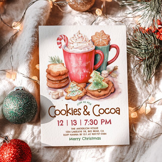 Invitation Cookies et Noël au Cacao (Créateur téléchargé)