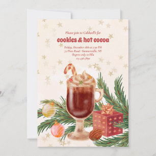 Invitation Cookies et vacances Hot Cocoa
