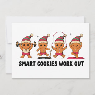 Invitation Cookies Intelligents S'entraînent Au Gym De Gâteau