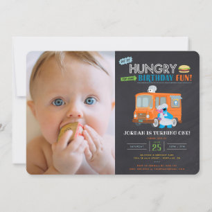 Invitation Cookies Monster Food Truck Chalkboard Anniversaire