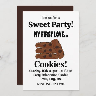 Invitation Cookies My First Love Cookies Sweet Party