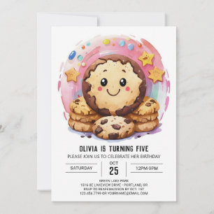 Invitation Cookies simples et agréables à imprimer Anniversai