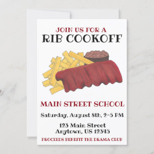 Invitation Cookoff de côte de rechange annuel Cook Off Charit