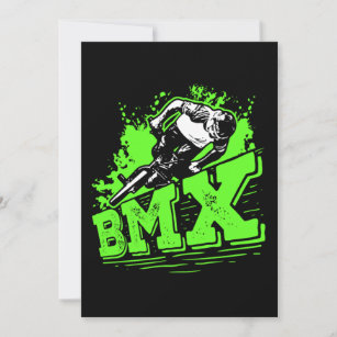 Invitation Cool BMX Vélo Racing BMX Rider Idée cadeau