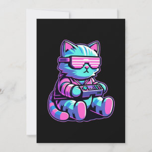Invitation Cool Cat Gamer