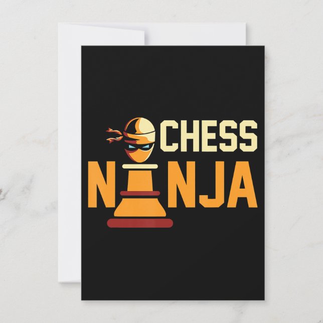 Invitation Cool Chess Ninja Chess Lovers Cadeau (Devant)