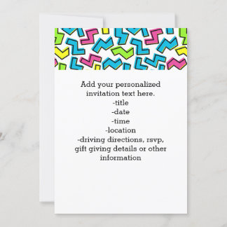 Invitation Cool Cute 80 Memphis Motif