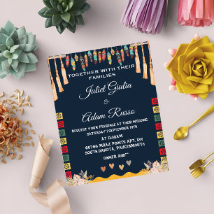 Invitation Cool fiesta rustique moderne élégant mexicaine mar