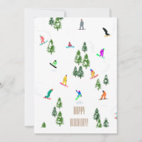 Cool Freeride Snowboarders Joyeux anniversaire