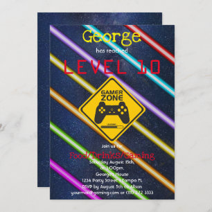 Invitation Cool, Fun Gaming Boy's Birthday Party