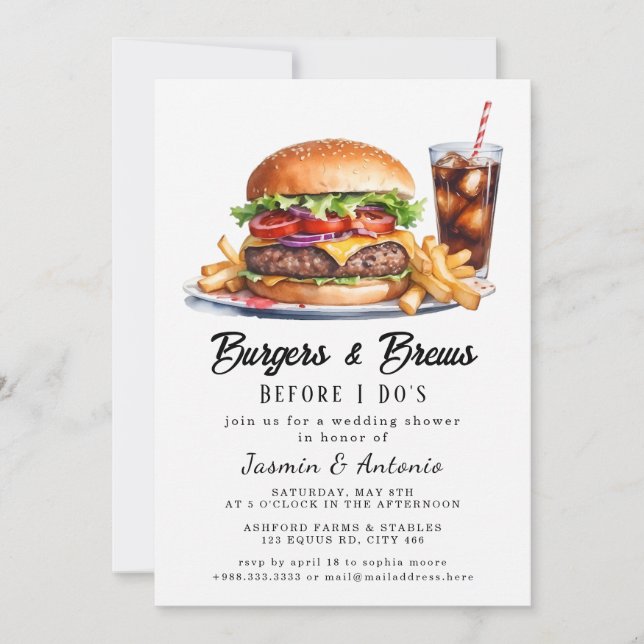 Invitation COOL Jus et Burgers (Devant)