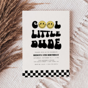 Invitation Cool Little Dude   Boys Rad Kids 5e anniversaire