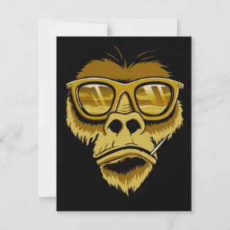 Invitation Cool Monkey Gorilla | Peinture pop moderne