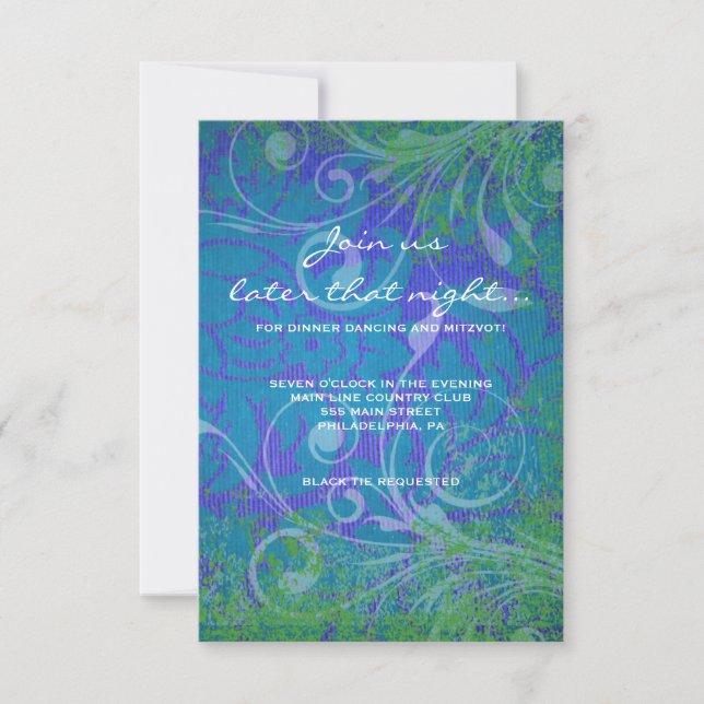 Invitation COOL PHOTO COLLAGE Bat mitzvah Party Card (Devant)