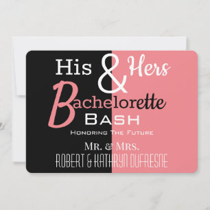 Invitation Cool Son & ses Combo Bachelor / ette Personnalisé