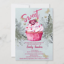 Cool vintage aquarelle verte cupcake