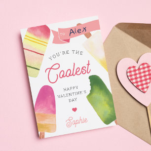 Invitation Coolest Popsicle Classroom Valentine's Day Card