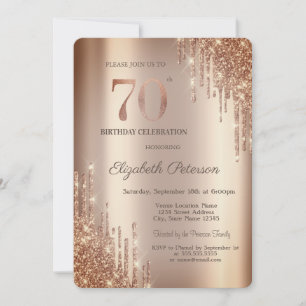 Invitation Cooper Paillettes Gouttes 70e Anniversaire