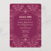 Cooper Rose Great Gatsby Dîner de répétition des a