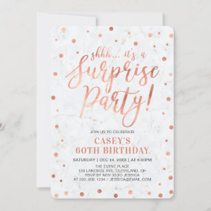 Invitation Copper & Marble Fête surprise pour 50 ans
