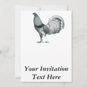 Invitation coq de combat Crele ou Dom