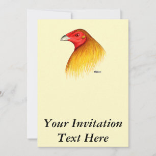 Invitation Coq de Combat Ébarbé