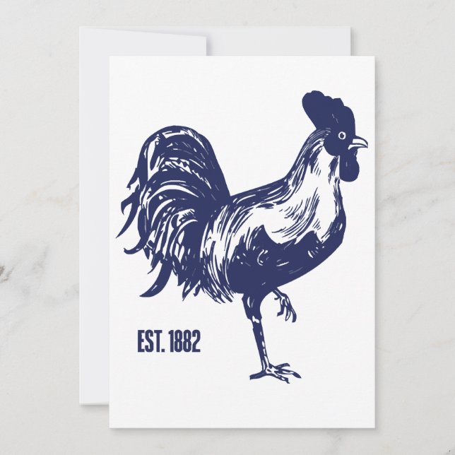 Invitation Coq Est. 1882  (Devant)
