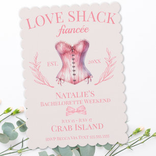 Invitation Coquette Bow Corset Social Club Bachelorette