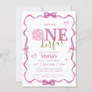 Invitation Coquette Bow n'est-elle pas un seul anniversaire