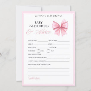 Invitation Coquette Bow rose - Nom modifiable, 5x7