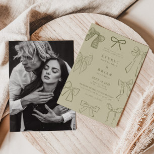 Invitation Coquette Bows Green