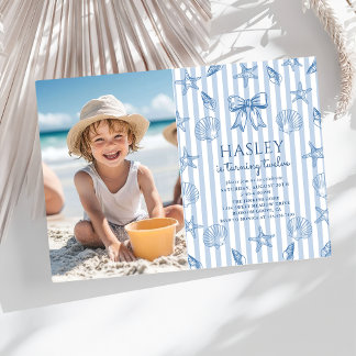Invitation Coquette Coquillages Coastère Anniversaire Photo