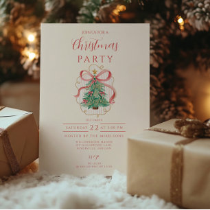 Invitation Coquette Joyeux & Lumineux Noël