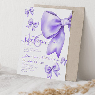 Invitation Coquette mignonne pourpre cou doux 16