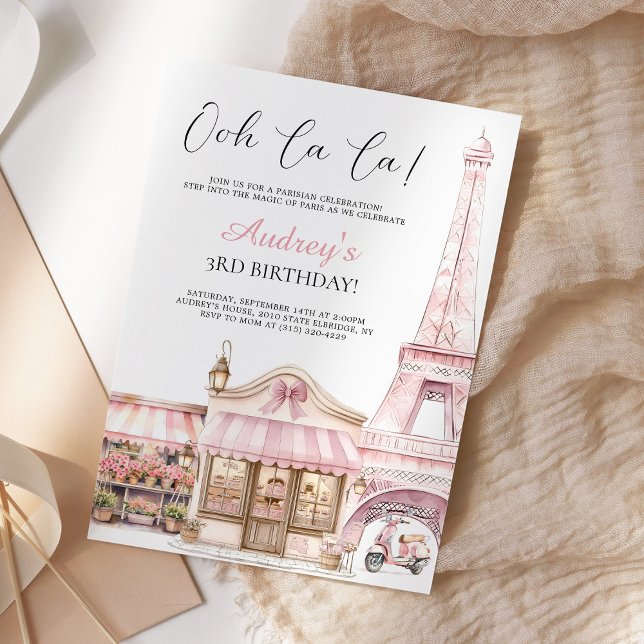 Invitation Coquette Paris Café Parisien Anniversaire (Créateur téléchargé)