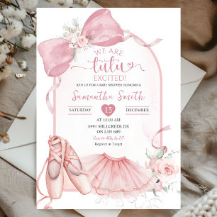 Invitation Coquette rose Tutu Excité Baby shower Ballerina