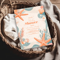 Coquillages de plage Baby shower élégant